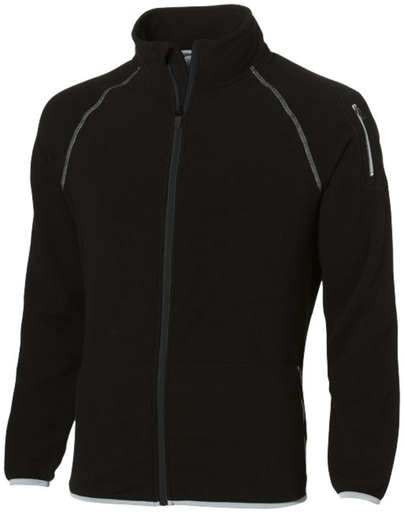 Мікрофлісова куртка Drop Shot із застібкою-блискавкою на всю довжину, колір суцільний чорний  розмір S
