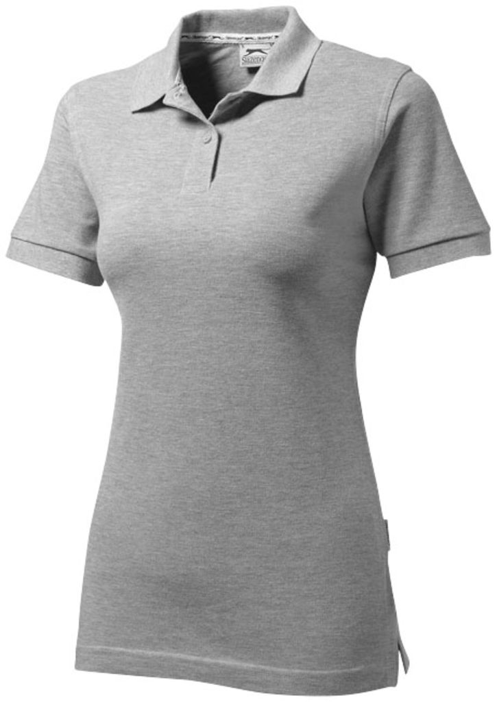Жіноча сорочка поло з короткими рукавами Forehand, колір сірий  розмір S