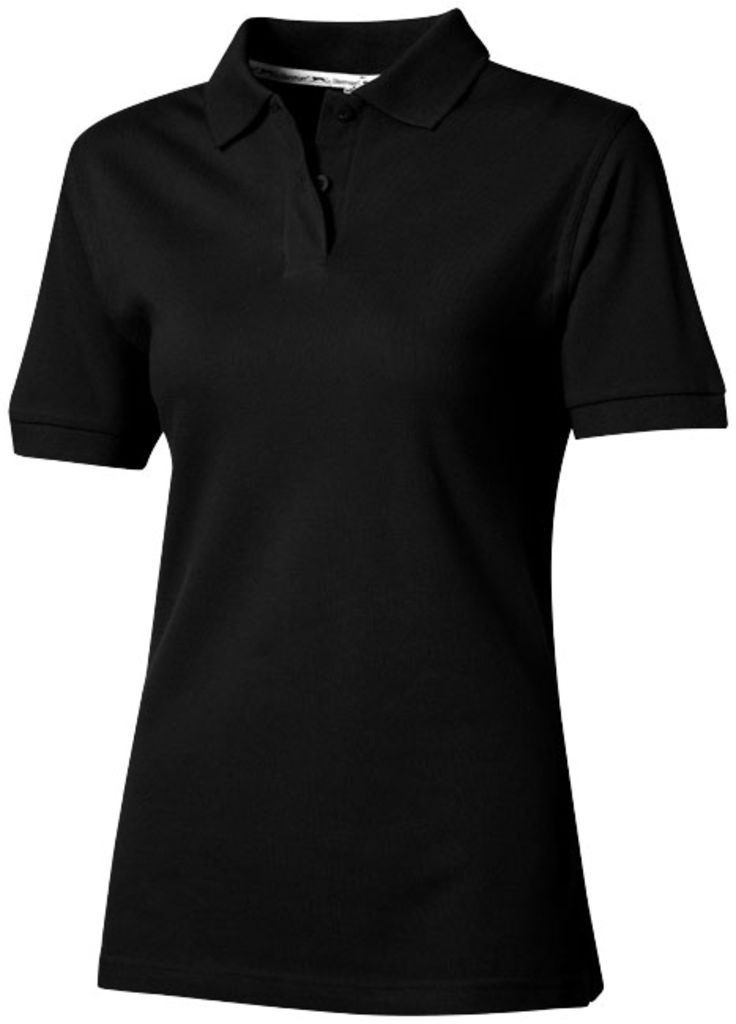 Женская рубашка поло с короткими рукавами Forehand, цвет сплошной черный  размер M