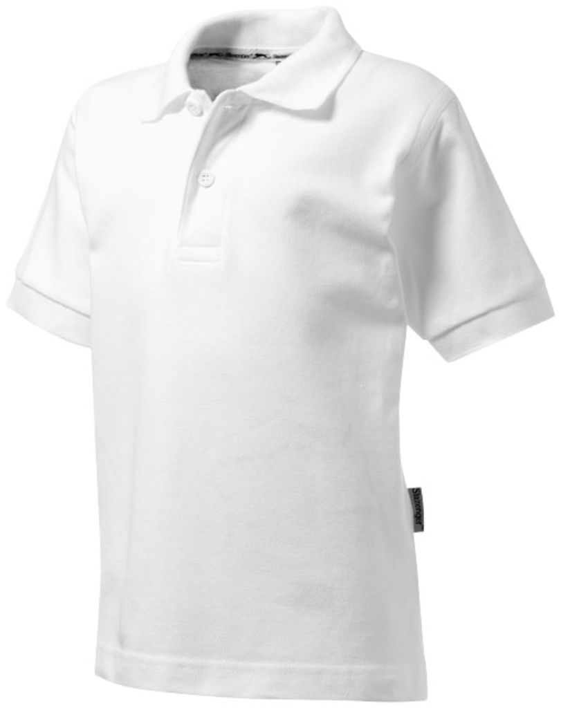 Дитяча сорочка поло з короткими рукавами Forehand, колір білий  розмір 152