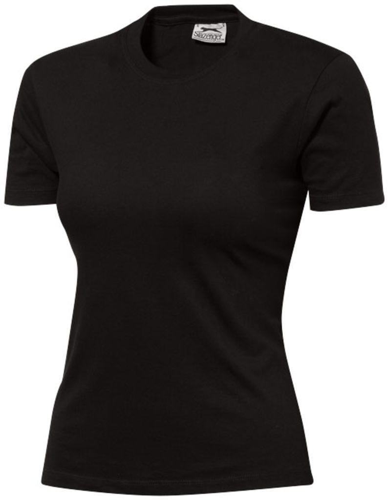 Жіноча футболка з короткими рукавами Ace, колір суцільний чорний  розмір S