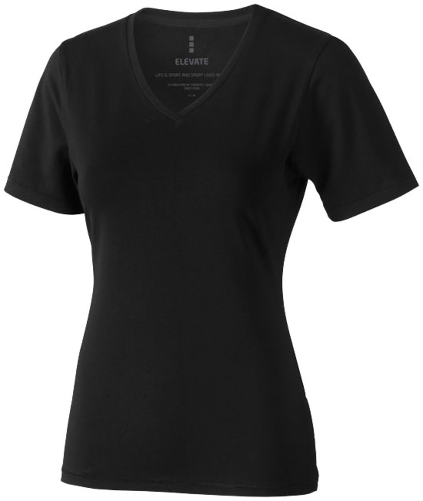 Женская футболка с короткими рукавами Kawartha, цвет сплошной черный  размер S