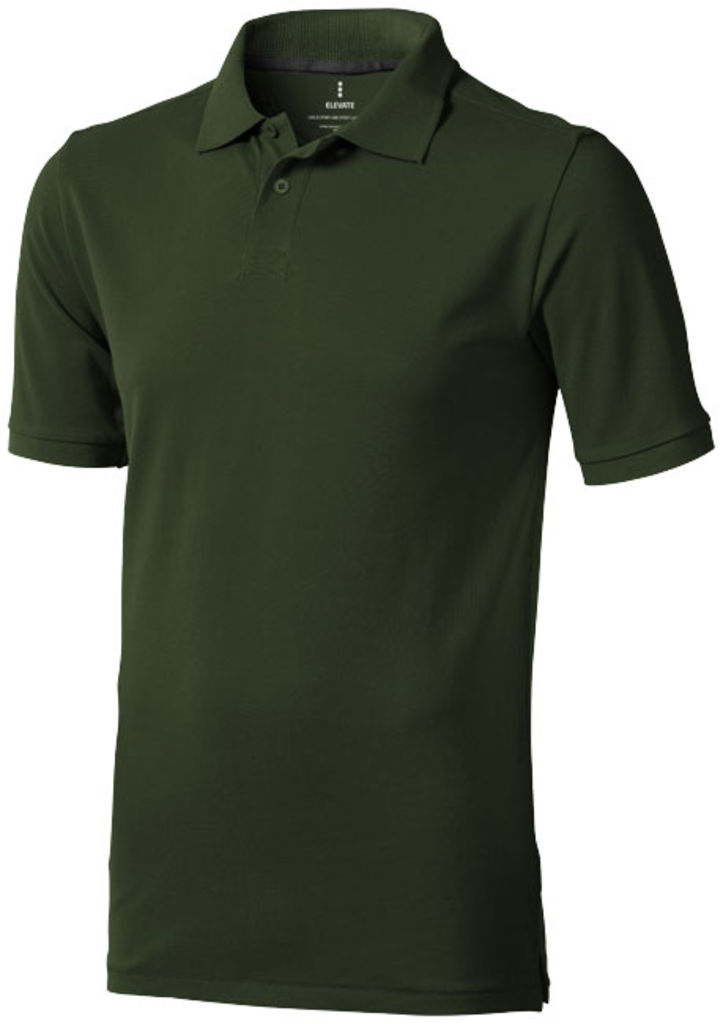 Рубашка поло с короткими рукавами Calgary, цвет зеленый армейский  размер XS