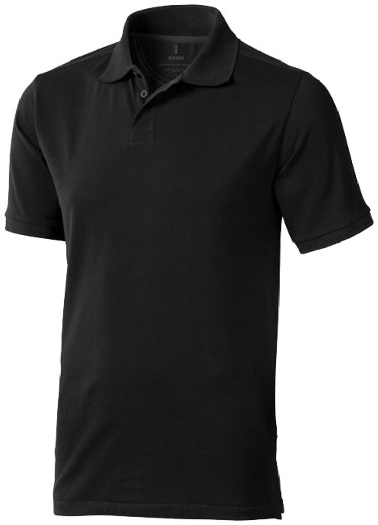 Сорочка поло з короткими рукавами Calgary, колір суцільний чорний  розмір XS