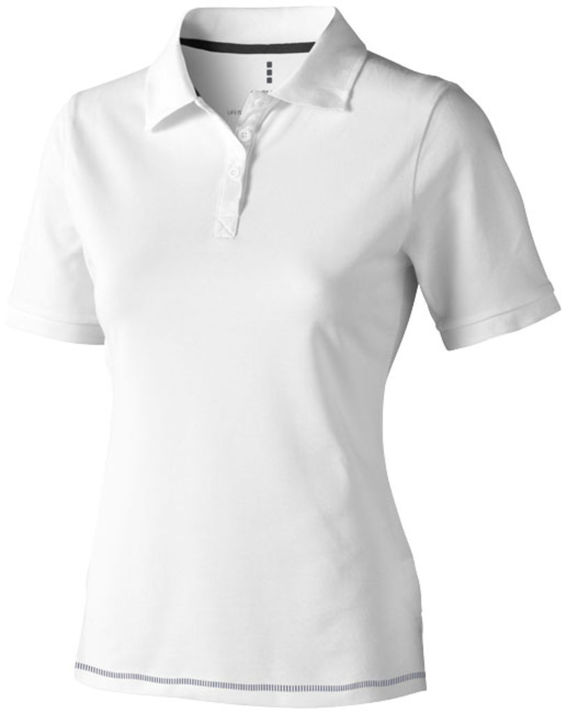 Женская рубашка поло с короткими рукавами Calgary, цвет белый, темно-синий  размер S