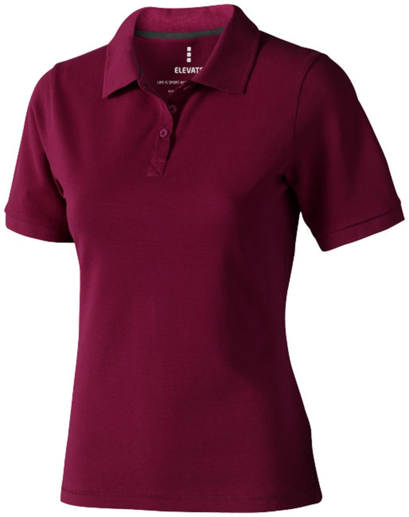 Женская рубашка поло с короткими рукавами Calgary, цвет бургунди  размер S