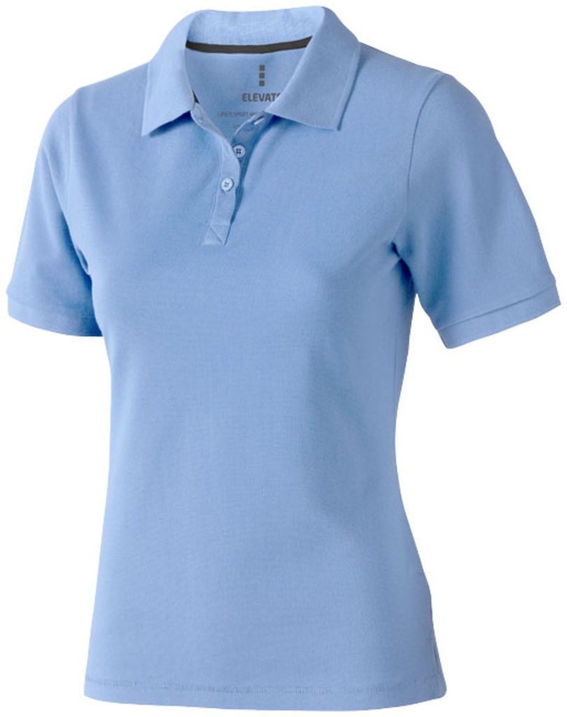 Женская рубашка поло с короткими рукавами Calgary, цвет светло-синий  размер XS