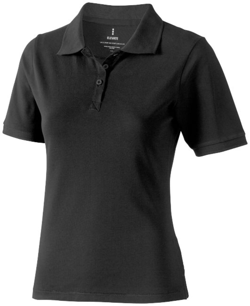 Женская рубашка поло с короткими рукавами Calgary, цвет антрацит  размер XS