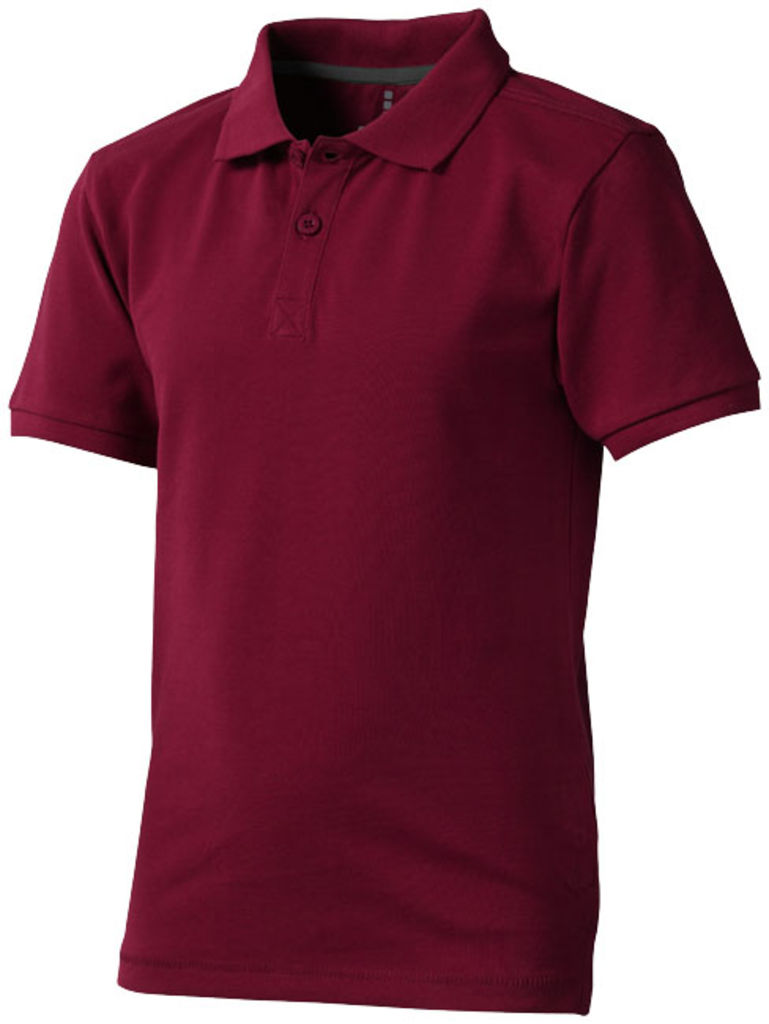 Дитяча сорочка поло з короткими рукавами Calgary, колір бургунді  розмір 128