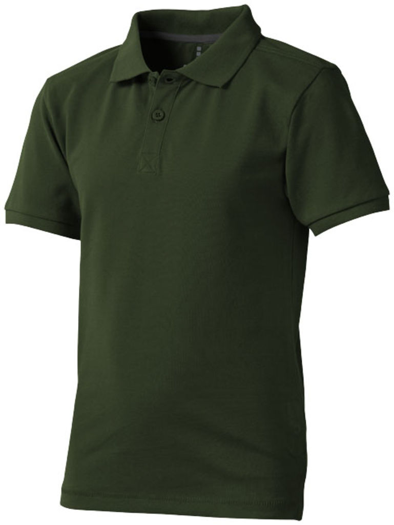 Дитяча сорочка поло з короткими рукавами Calgary, колір армійський зелений  розмір 104