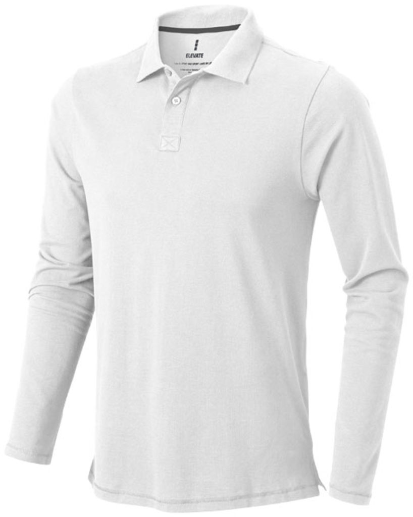 Сорочка поло з довгими рукавами Oakville, колір білий  розмір XL