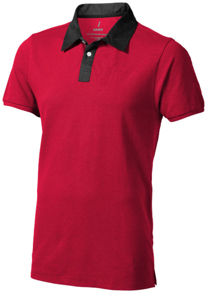Сорочка поло з короткими рукавами York, колір червоний  розмір XS