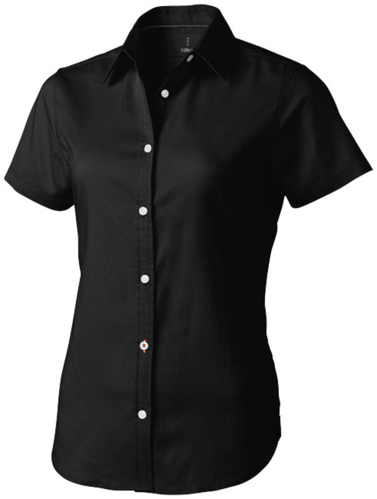Жіноча сорочка з короткими рукавами Manitoba, колір суцільний чорний  розмір XS