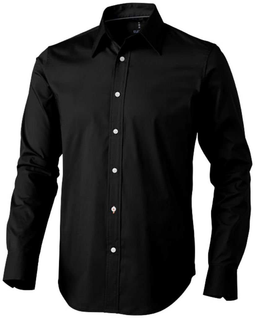 Рубашка с длинными рукавами Hamilton, цвет сплошной черный  размер S
