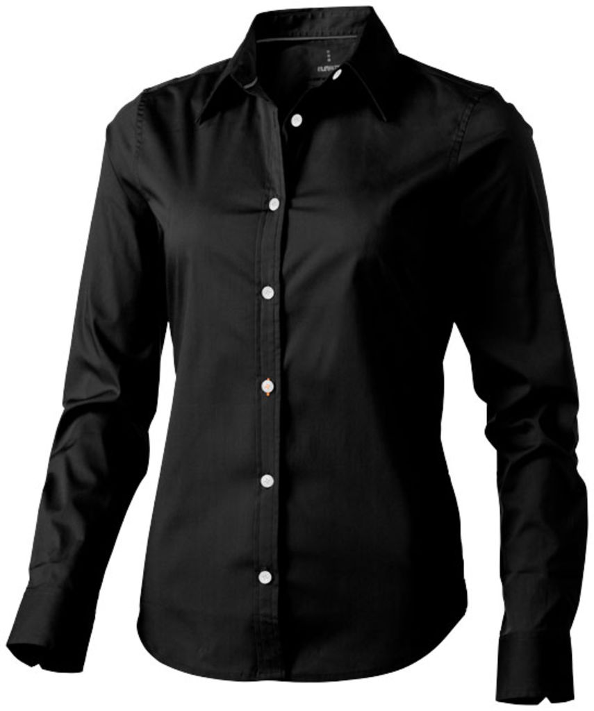 Женская рубашка с длинными рукавами Hamilton, цвет сплошной черный  размер XS