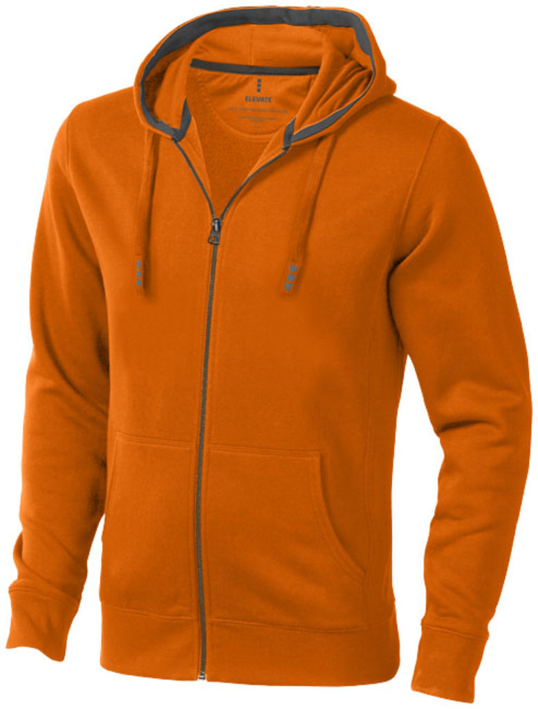 Светр Arora з капюшоном і застібкою-блискавкою на всю довжину, колір оранжевий  розмір XS