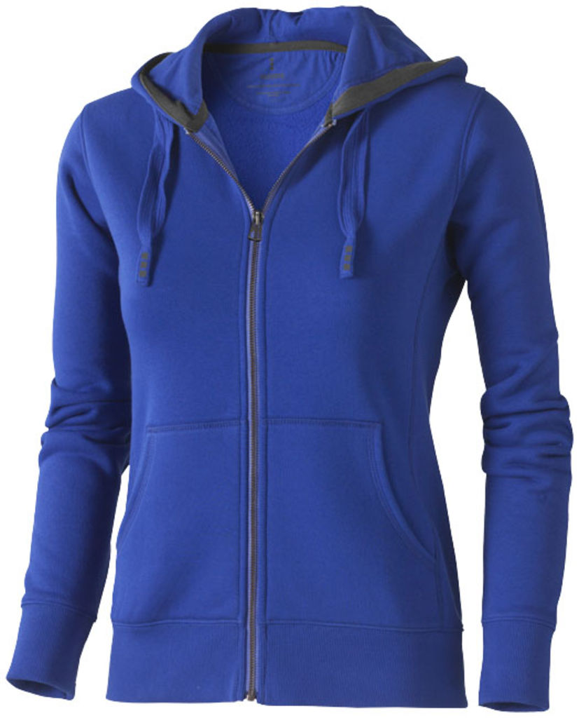 Женский свитер Arora с капюшоном и застежкой-молнией на всю длину, цвет синий  размер XS