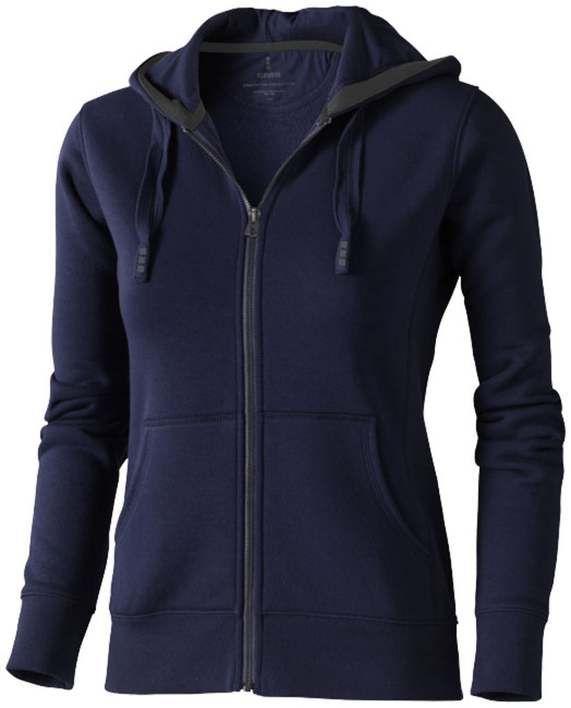 Женский свитер Arora с капюшоном и застежкой-молнией на всю длину, цвет темно-синий  размер XS