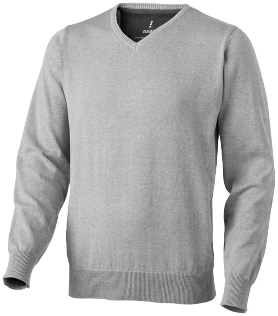 Пуловер Spruce з V-подібним вирізом, колір сірий меланж  розмір XS