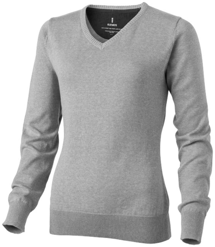 Женский пуловер Spruce с V-образным вырезом, цвет серый меланж  размер XS