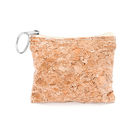 Кошелек из натуральной пробки с серебристым кольцом на застежке-молнии Кошелек из натуральной пробки с серебристым кольцом на застежке-молнии