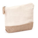 Сумка для туалетных принадлежностей из хлопка 180 г/м² и джута (нижняя часть и бегунок) Сумка для туалетных принадлежностей из хлопка 180 г/м² и джута (нижняя часть и бегунок)