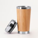 Эко-стакан из бамбука с раздвижной закрывающейся крышкой Эко-стакан из бамбука с раздвижной закрывающейся крышкой