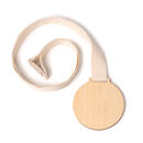 Бамбуковая медаль на хлопковом ремешке Бамбуковая медаль на хлопковом ремешке