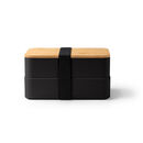 Ланч-бокс из ПП с двумя отделениями и бамбуковой крышкой Ланч-бокс из ПП с двумя отделениями и бамбуковой крышкой