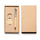 Набор из шариковой ручки и брелока из бамбука Набор из шариковой ручки и брелока из бамбука