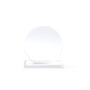 Стеклянная награда круглой формы с прямоугольным основанием Стеклянная награда круглой формы с прямоугольным основанием